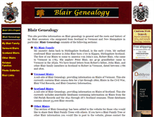 Tablet Screenshot of blairgenealogy.com